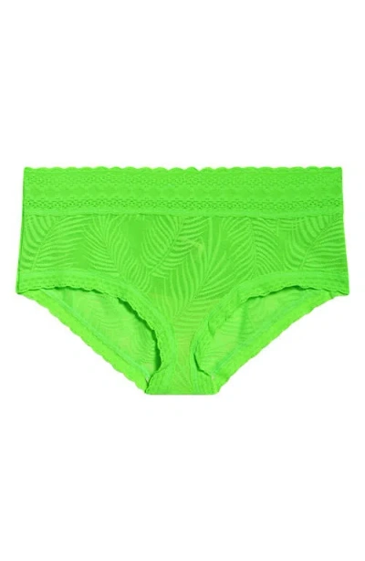 Meundies Allover Lace Hipster Briefs In Green