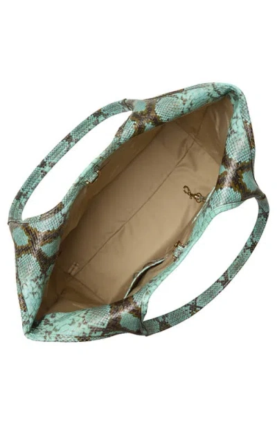 Brahmin Iona Snake Embossed Leather Tote Bag