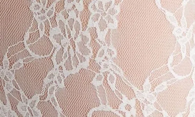 High Heel Jungle Lace Tights In White