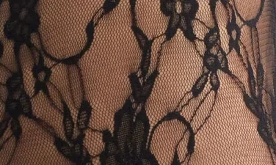 High Heel Jungle Lace Tights In Black