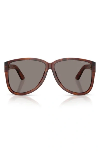 Miu Miu 61mm Pilot Sunglasses In Brown