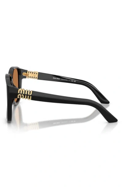 Miu Miu 61mm Pilot Sunglasses In Black