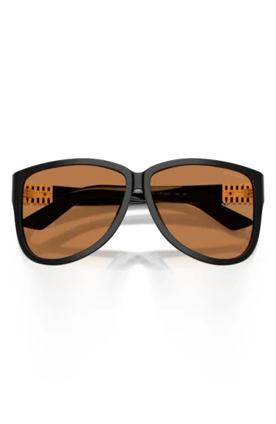 Miu Miu 61mm Pilot Sunglasses In Black