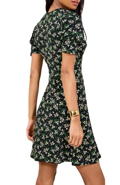 Lipsy Floral Print Minidress In Green