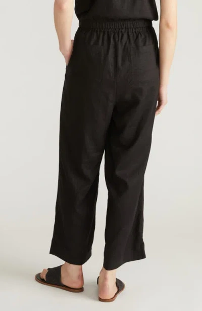 Universal Standard Iris Linen Blend Pull-on Pants In Black
