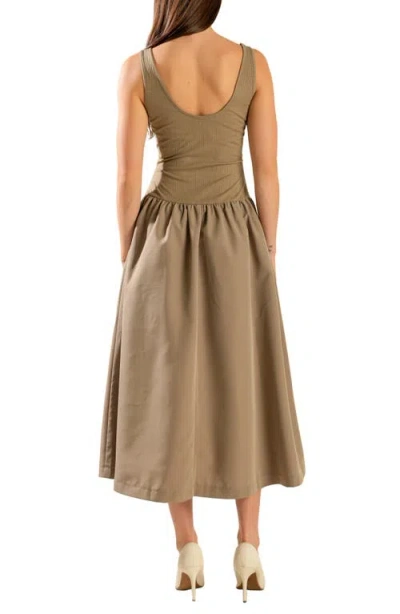Freemarket Sleeveless Mixed Media Maxi Dress