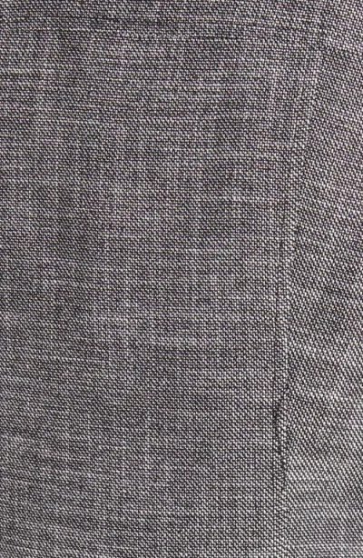 Anne Klein Stand Collar Tweed Blazer In Gray
