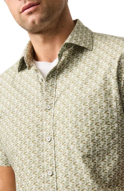 Rodd & Gunn Avonside Short Sleeve Organic Cotton Button-up Shirt In Green
