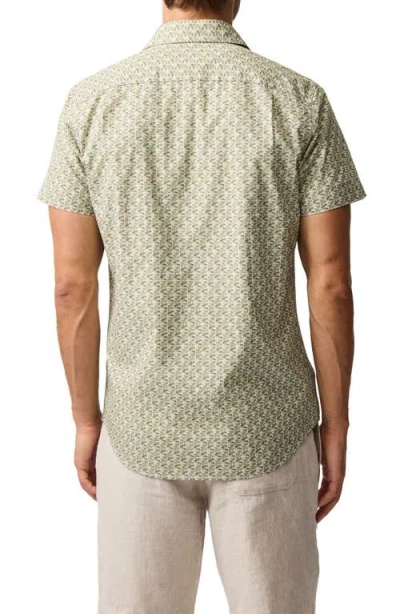 Rodd & Gunn Avonside Short Sleeve Organic Cotton Button-up Shirt In Green