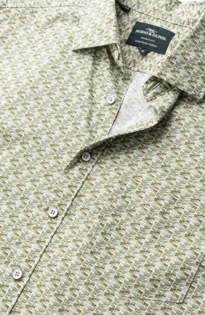 Rodd & Gunn Avonside Short Sleeve Organic Cotton Button-up Shirt In Green