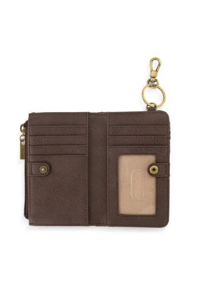 The Sak Encino Crochet Card Wallet In Brown