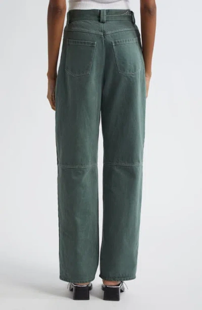 Stine Goya High Waist Straight Leg Jeans In Green