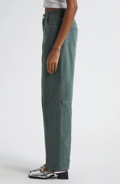 Stine Goya High Waist Straight Leg Jeans In Green