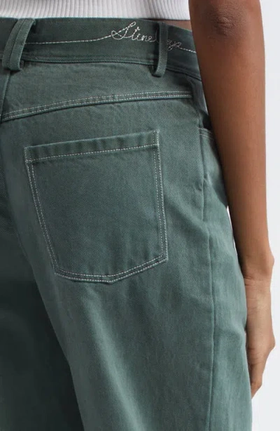 Stine Goya High Waist Straight Leg Jeans In Green