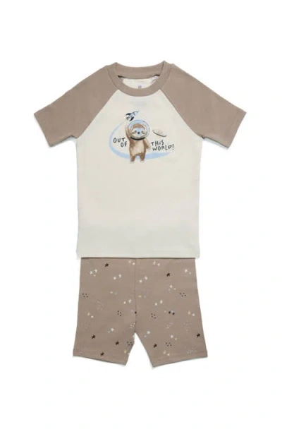 Warmies Sloth Shorties Pj Set In Nude