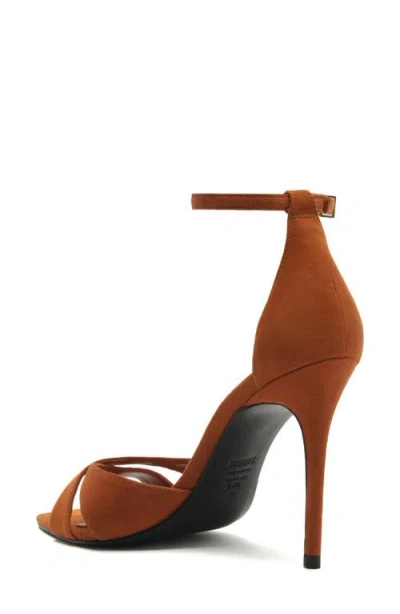 Schutz Hilda Leaf Suede Stiletto Sandals In Multi