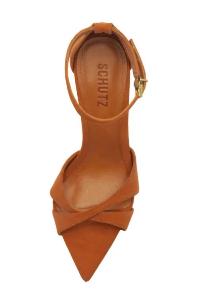Schutz Hilda Leaf Suede Stiletto Sandals In Multi