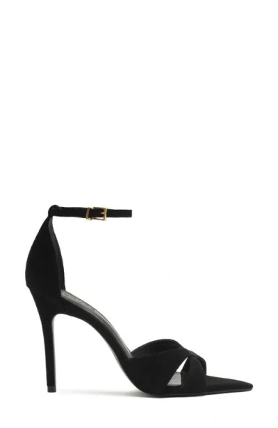 Schutz Hilda Leaf Suede Stiletto Sandals In Multi
