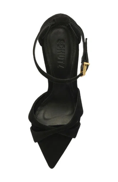 Schutz Hilda Leaf Suede Stiletto Sandals In Multi