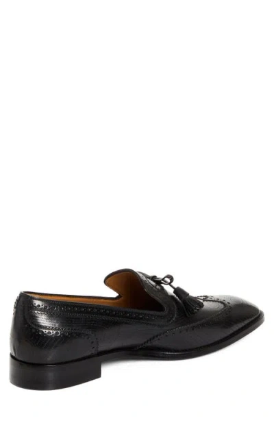 Christian Louboutin Grave Perforated Wingtip Venetian Loafer In Black