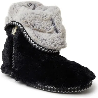 Dearfoams Beth Faux Fur Fold Down Fuzzy Bootie Slipper In Multi