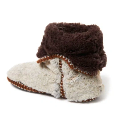 Dearfoams Beth Faux Fur Fold Down Fuzzy Bootie Slipper