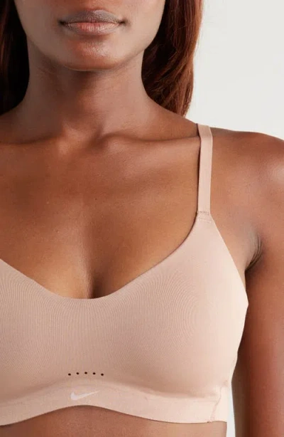 Nike Alate Minimalist Dri-fit Padded Sports Bra In Pink