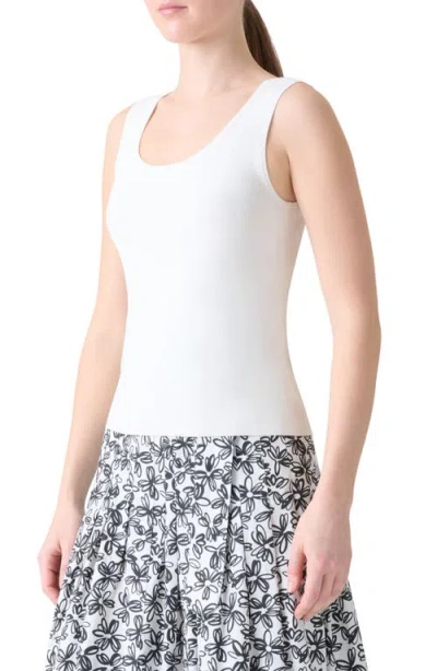 Akris Punto Fitted Sweater Tank In White