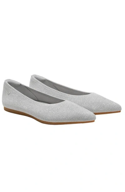 Vivaia Pointed-toe Ballet Flats In Gray