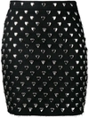 SAINT LAURENT heart studded mini skirt,SPECIALISTCLEANING