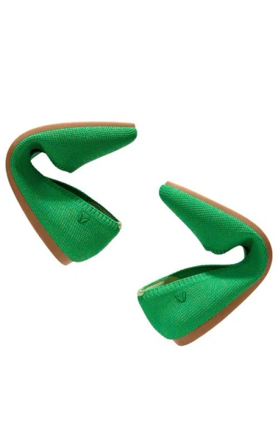 Vivaia Pointed-toe Ballet Flats In Green