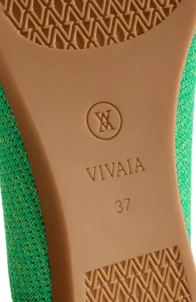 Vivaia Pointed-toe Ballet Flats In Green