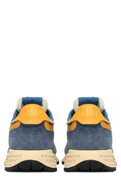 Autry Reelwind Nylon And Suede Low-profile Sneakers In Blue