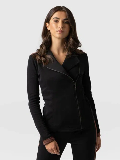 Saint + Sofia Cotton Biker Jacket