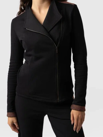 Saint + Sofia Cotton Biker Jacket