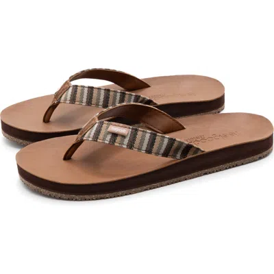 Feelgoodz Womens Zensole Slim Kinderz Woven Strap Faux Leather Flip Flop Thong Sandals