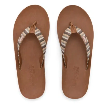 Feelgoodz Womens Zensole Slim Kinderz Woven Strap Faux Leather Flip Flop Thong Sandals
