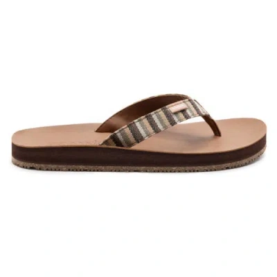 Feelgoodz Womens Zensole Slim Kinderz Woven Strap Faux Leather Flip Flop Thong Sandals