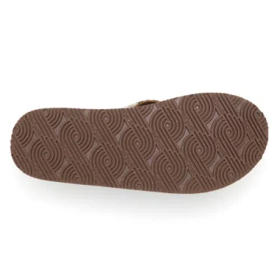 Feelgoodz Womens Zensole Slim Kinderz Woven Strap Faux Leather Flip Flop Thong Sandals