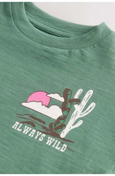 Next Kids' Cactus Cotton Graphic T-shirt In Green