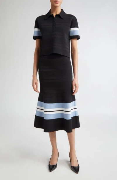 Carolina Herrera Stripe-detail Polo Top