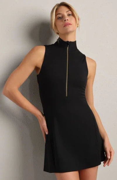 Rhone Revive Mock Neck Minidress In Black