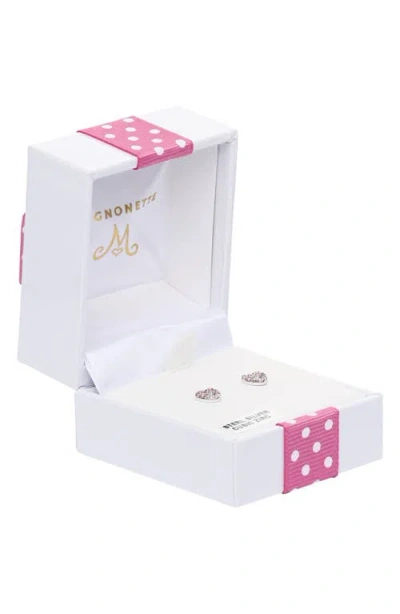 Mignonette Sterling Silver & Cubic Zirconia Heart Stud Earrings