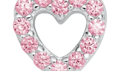 Mignonette Sterling Silver & Cubic Zirconia Heart Stud Earrings