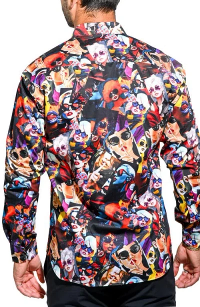 Maceoo Fibonacci Resistance Contemporary Fit Button-up Shirt In Multi