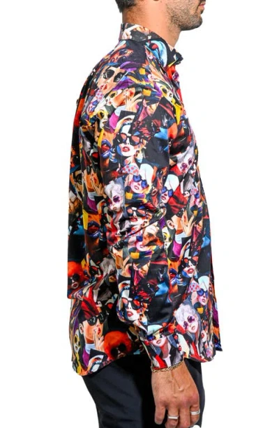 Maceoo Fibonacci Resistance Contemporary Fit Button-up Shirt In Multi