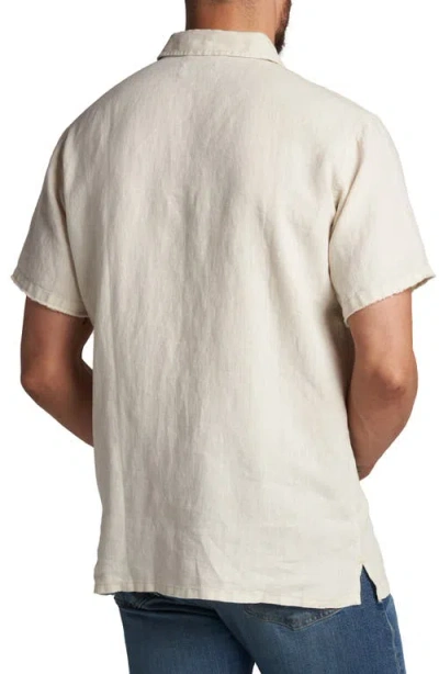 Rowan Lyons Linen Button-up Shirt In Neutral