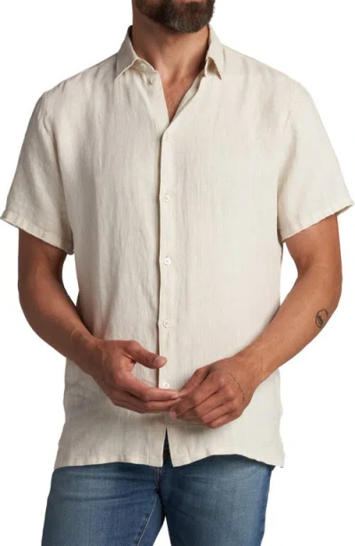 Rowan Lyons Linen Button-up Shirt In Neutral