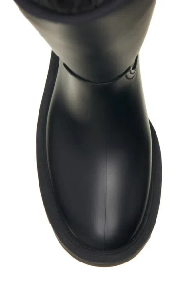 Moncler Rubber Kickstream Boots With Drawstring In Black