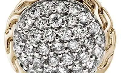 John Hardy 14k Yellow Gold Jh Essentials Diamond Pave Stud Earrings